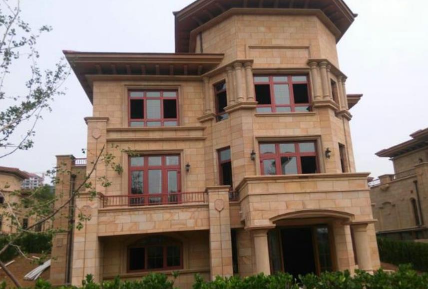 黃木紋砂巖平板經(jīng)濟(jì)開發(fā)區(qū)別墅群